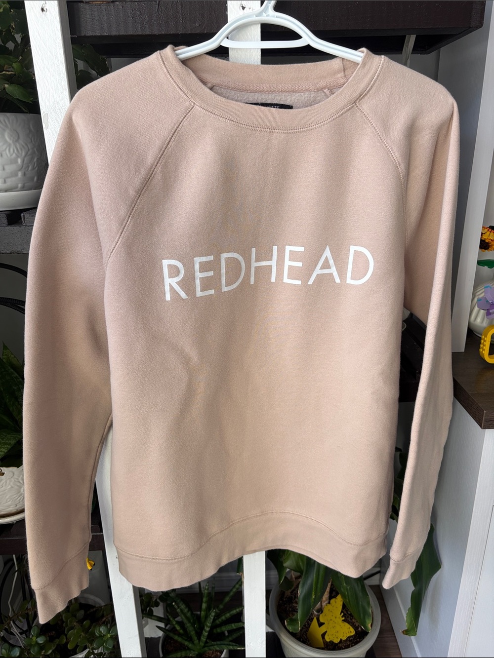 Brunette The Label Dusty Blush 'REDHEAD' Crewneck Sweatshirt